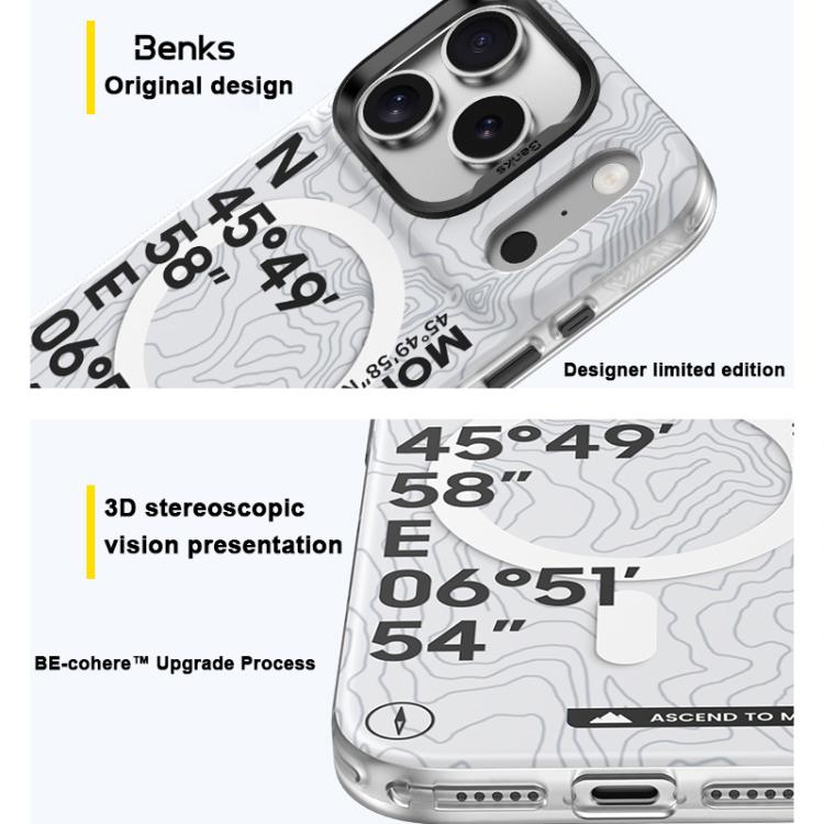 Funda magnética para teléfono Benks Serie D1 MagSafe de color claro, For iPhone 17 Pro Max, For iPhone 17 Pro