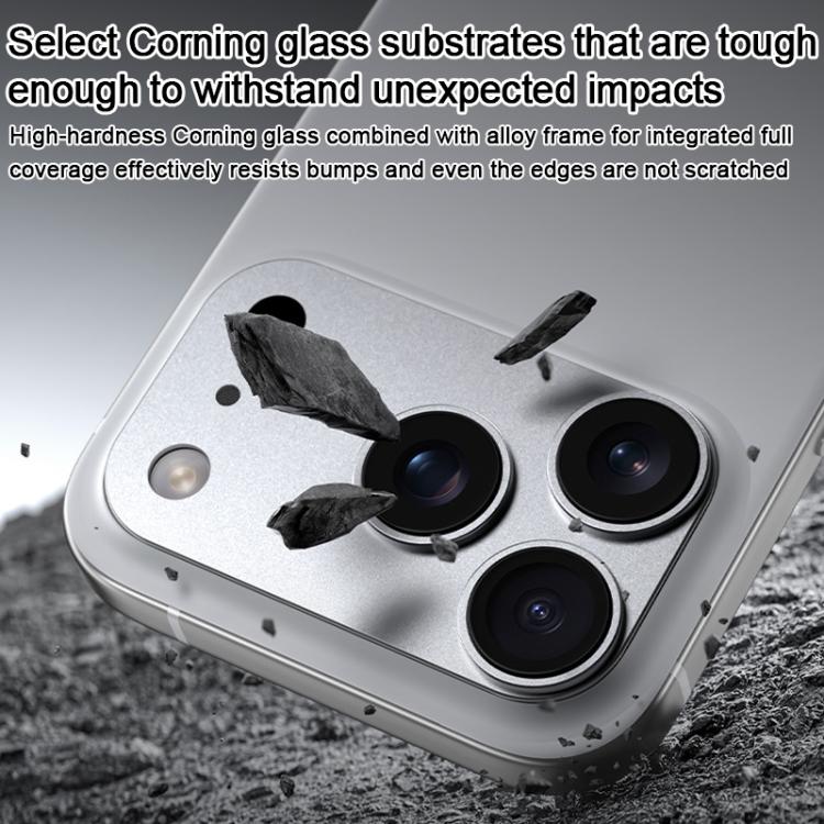 Protector de pantalla de lente de teléfono metálico integrado Benks King Kong Corning, For iPhone 17 Pro Max, For iPhone 17 Pro
