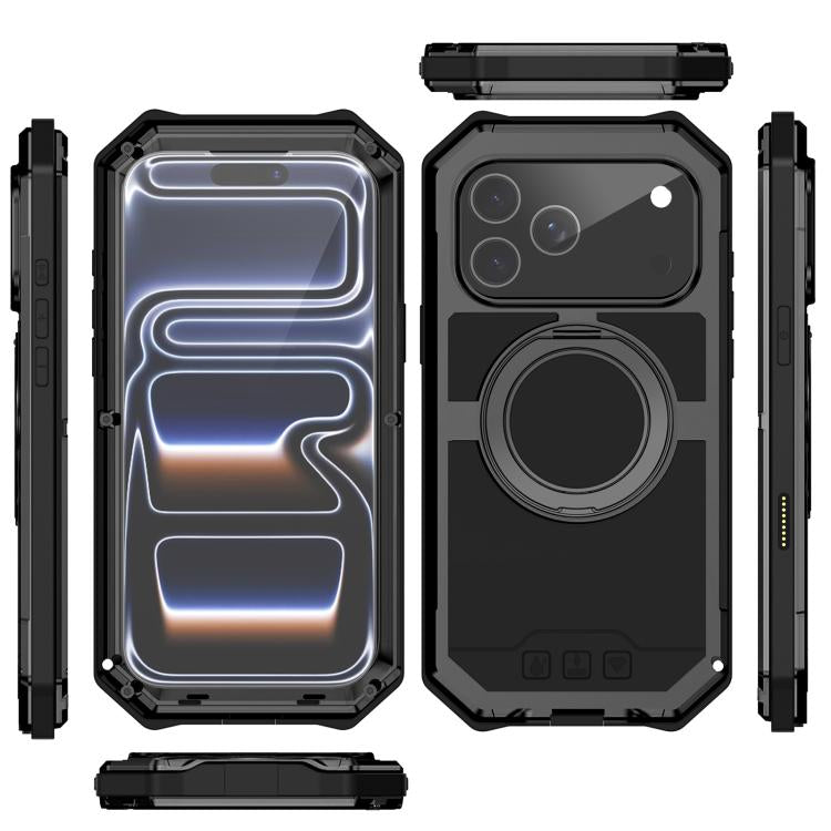 Funda para teléfono R-JUST Life resistente al agua y al polvo con soporte magnético MagSafe, For iPhone 17 Pro Max