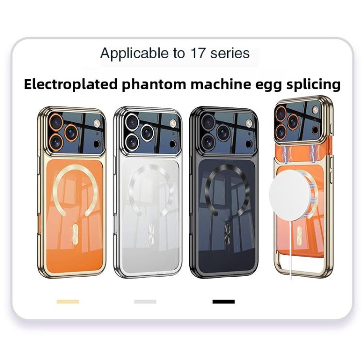 Funda magnética para teléfono MagSafe con empalme fantasma mediante galvanoplastia GKK, For iPhone 17 Pro Max, For iPhone 17 Pro