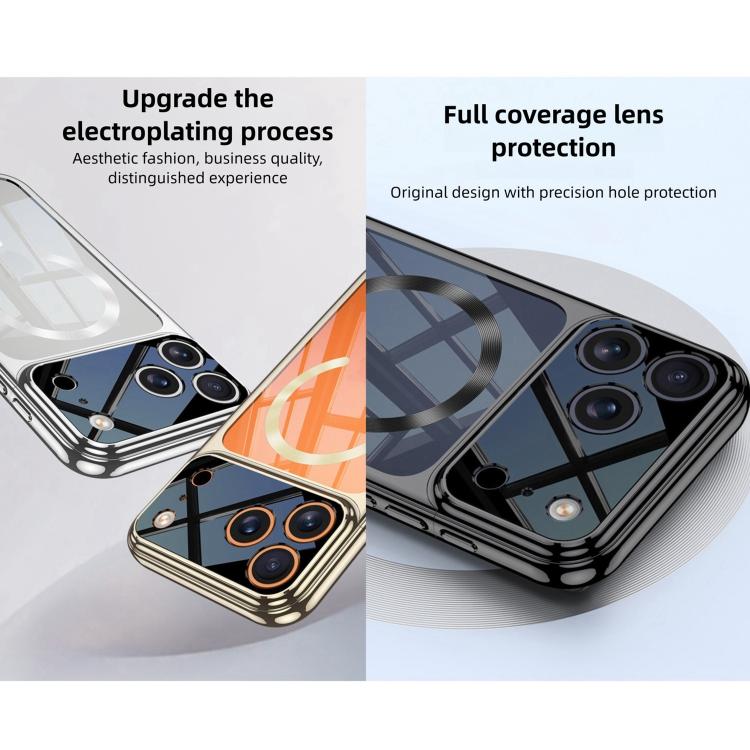 Funda magnética para teléfono MagSafe con empalme fantasma mediante galvanoplastia GKK, For iPhone 17 Pro Max, For iPhone 17 Pro