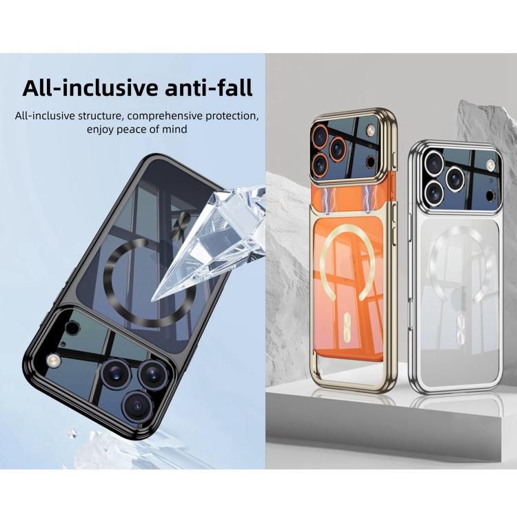 Funda magnética para teléfono MagSafe con empalme fantasma mediante galvanoplastia GKK, For iPhone 17 Pro Max, For iPhone 17 Pro