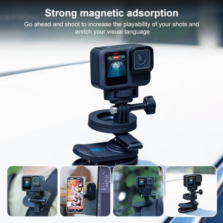 Soporte magnético para mochila RUIGPRO para teléfono y cámara, Clip, Clip + Base, Clip + Base + Adapter