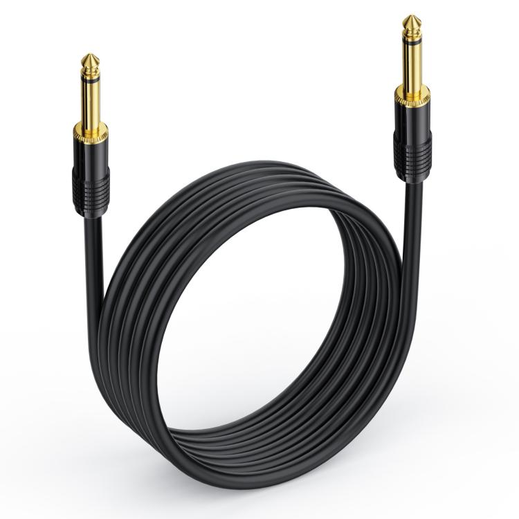 Cable de audio mono macho a macho de 6,35 mm para mezclador, 0.5m, 1m, 1.5m, 2m, 3m, 5m, 10m, 15m, 20m