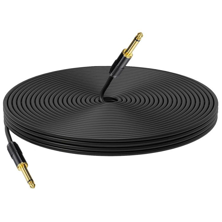 Cable de audio mono macho a macho de 6,35 mm para mezclador, 0.5m, 1m, 1.5m, 2m, 3m, 5m, 10m, 15m, 20m