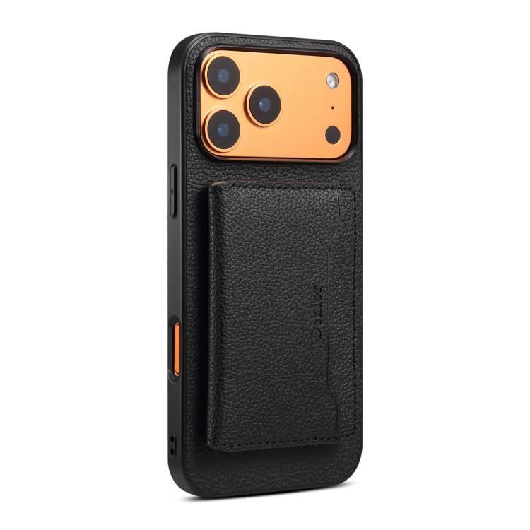 Funda para teléfono móvil Denior D30 con textura de piel de becerro y MagSafe con tarjetero, For iPhone 17 Pro Max, For iPhone 17 Pro
