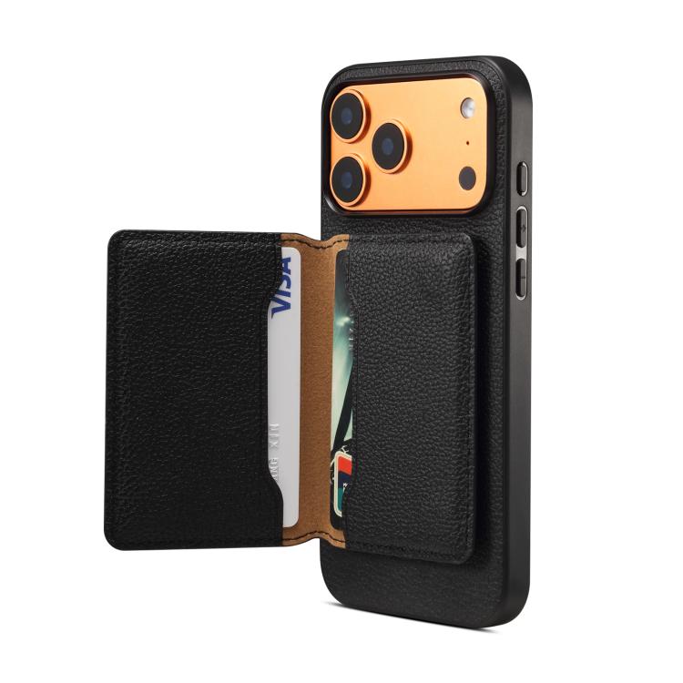 Funda para teléfono móvil Denior D30 con textura de piel de becerro y MagSafe con tarjetero, For iPhone 17 Pro Max, For iPhone 17 Pro