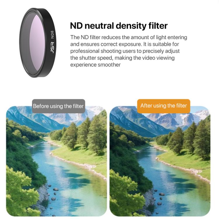 Filtro de lente para DJI Osmo Nano JSR Serie LH, UV, CPL, ND8, ND16, ND32, ND64, ND8PL, ND16PL, ND32PL, ND64PL, STAR, NIGHT, Black Mist 1/4, 3 in 1 ND8/16/32, 4 in 1 CPL ND8/16/32, 4 in 1 ND8/16/32/64, 4 in 1 ND8-64PL, 6 in 1 ND8-64 CPL UV             ...