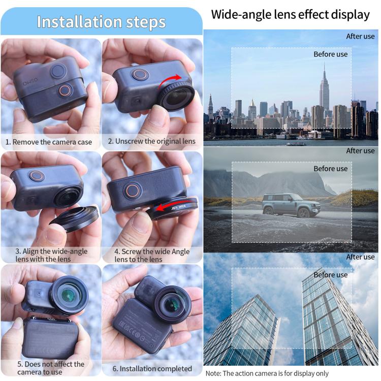 Filtro de lente JSR para DJI Osmo Nano, Wide Lens, Wide Lens + Mini Tripod, Wide Lens + Macro 10X, 5 in 1 Wide CPL ND8/16/32, 4 in 1 Wide ND8/16/32, 5 in 1 Wide ND8/16/32/64PL, 9 in 1 Wide Mixed Filter