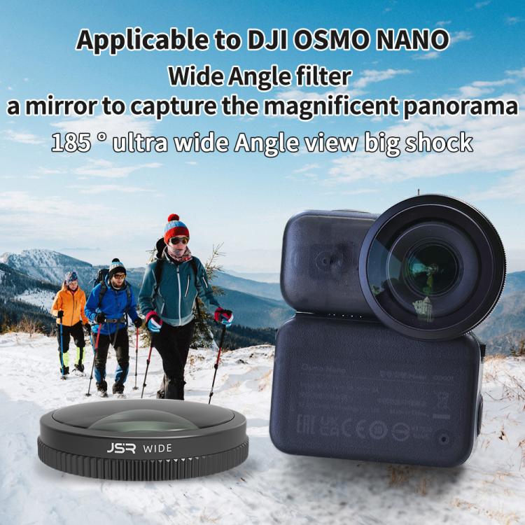Filtro de lente JSR para DJI Osmo Nano, Wide Lens, Wide Lens + Mini Tripod, Wide Lens + Macro 10X, 5 in 1 Wide CPL ND8/16/32, 4 in 1 Wide ND8/16/32, 5 in 1 Wide ND8/16/32/64PL, 9 in 1 Wide Mixed Filter