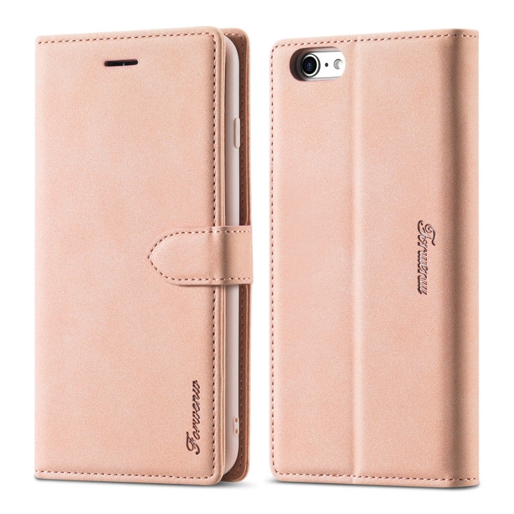 Forwenw F1 Series Matte Strong Magnetism Funda de cuero con tapa horizontal con soporte y ranuras para tarjetas y billetera y marco de fotos, For iPhone 6 Plus / 6s Plus, For iPhone 6 / 6s, For iPhone 7 / 8, For iPhone SE (2020)                        ...