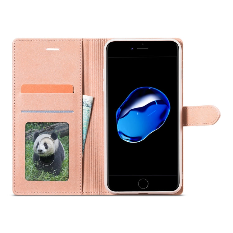 Forwenw F1 Series Matte Strong Magnetism Funda de cuero con tapa horizontal con soporte y ranuras para tarjetas y billetera y marco de fotos, For iPhone 6 Plus / 6s Plus, For iPhone 6 / 6s, For iPhone 7 / 8, For iPhone SE (2020)                        ...