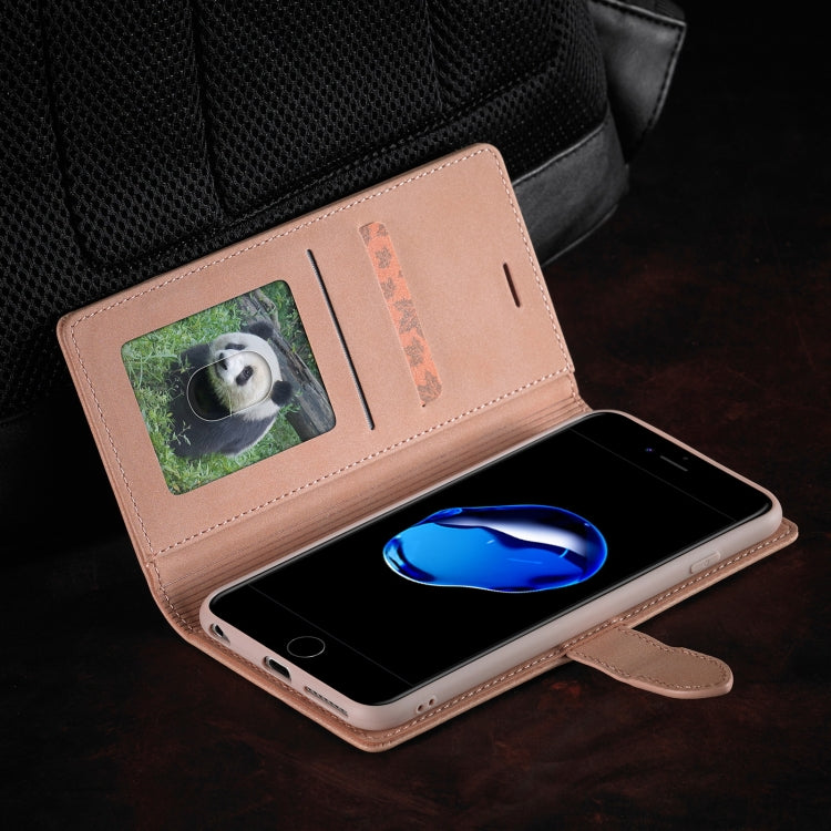 Forwenw F1 Series Matte Strong Magnetism Funda de cuero con tapa horizontal con soporte y ranuras para tarjetas y billetera y marco de fotos, For iPhone 6 Plus / 6s Plus, For iPhone 6 / 6s, For iPhone 7 / 8, For iPhone SE (2020)                        ...