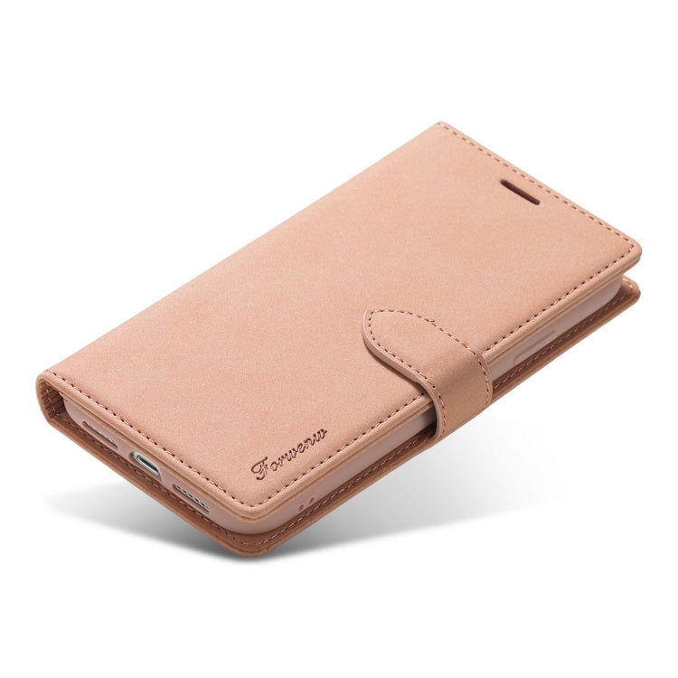 Forwenw F1 Series Matte Strong Magnetism Funda de cuero con tapa horizontal con soporte y ranuras para tarjetas y billetera y marco de fotos, For iPhone XR