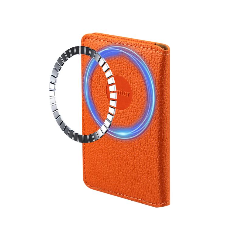 Cartera Denior V23 con textura de lichi y soporte MagSafe de piel para tarjetas., V23