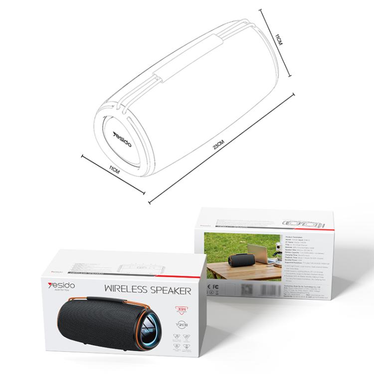 Altavoz Bluetooth estéreo de doble canal para exteriores Yesido YSW38 de 30 W., YSW38