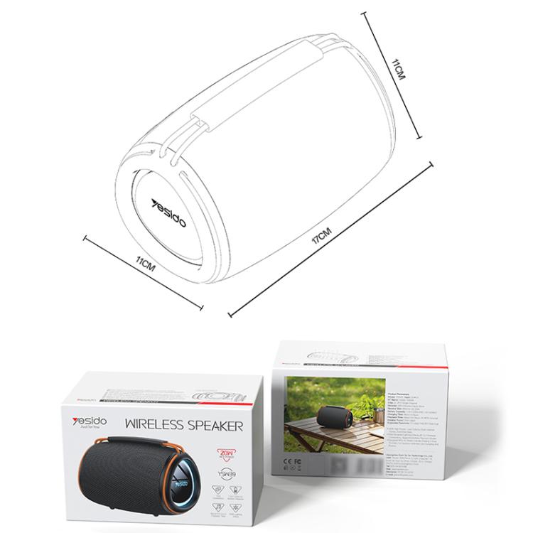 Altavoz Bluetooth portátil para exteriores Yesido YSW39 de 20 W, YSW39
