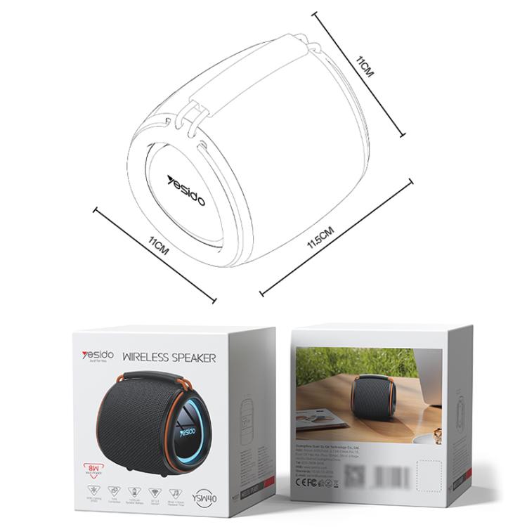 Altavoz Bluetooth portátil Yesido YSW40 de 8 W, YSW40