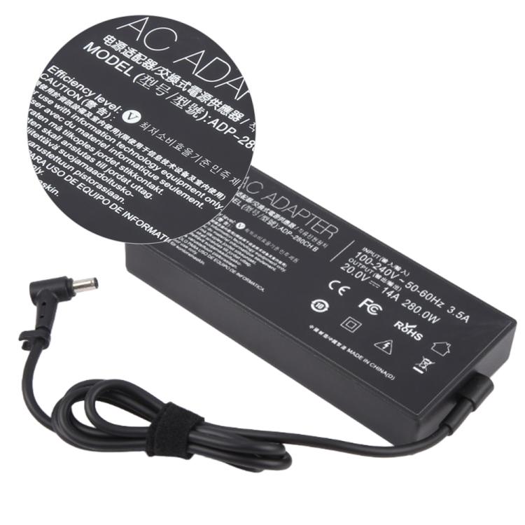 Adaptador de corriente de 280 W, 20 A y 14 A con puerto DC de 6,0 x 3,7 mm para Asus, EU Plug, US Plug, UK Plug, AU Plug