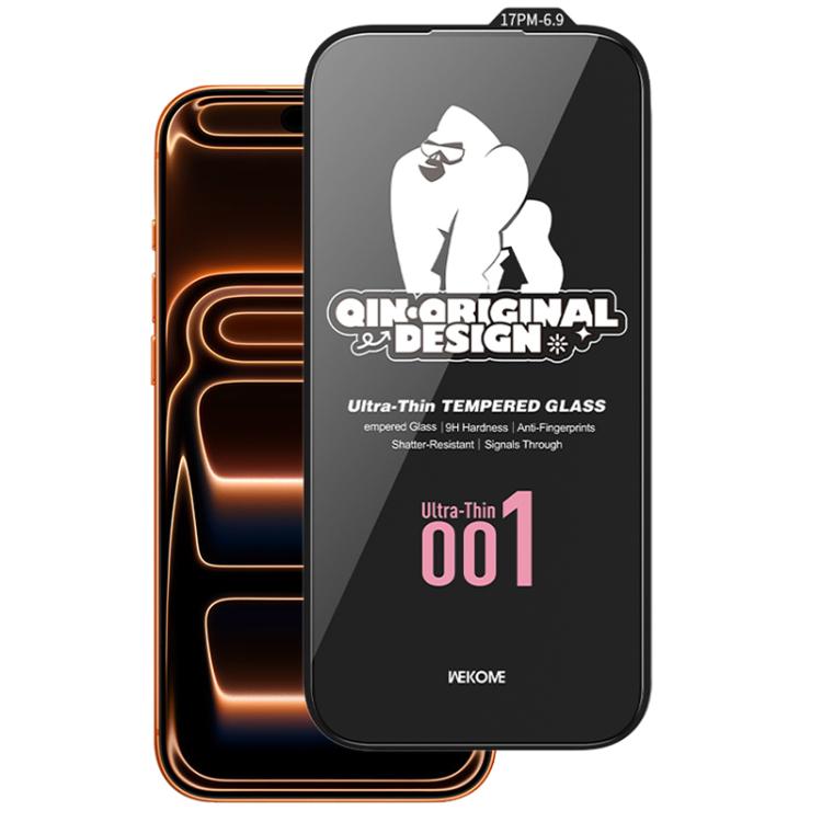Protector de pantalla de vidrio templado HD curvo ultrafino 9D de la serie Qin WK WTP-113 (001), For iPhone 17 Pro Max, For iPhone 17 Pro, For iPhone 17 / 16 Pro, For iPhone Air