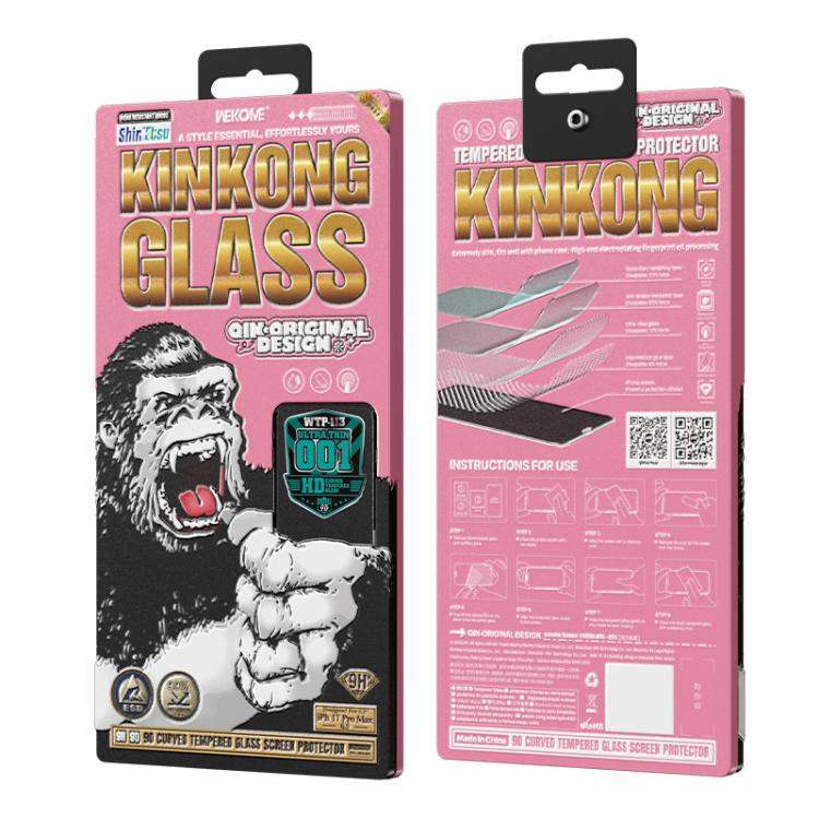 Protector de pantalla de vidrio templado HD curvo ultrafino 9D de la serie Qin WK WTP-113 (001), For iPhone 17 Pro Max, For iPhone 17 Pro, For iPhone 17 / 16 Pro, For iPhone Air