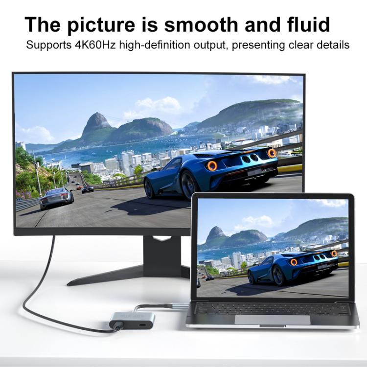 Adaptador convertidor de carga para gafas de realidad aumentada V77G 4K 60Hz USB-C / Tipo-C a doble Tipo-C, PD 100W, USB 3.0