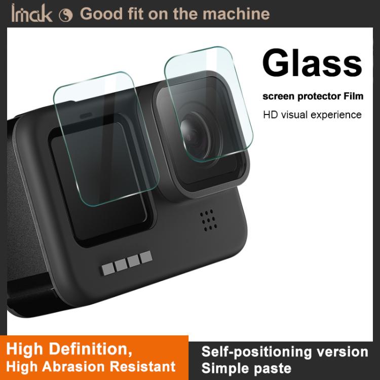 Protector de pantalla de vidrio templado imak con película para lente de cámara, versión autoposicionable., For Insta360 Ace Pro 2, For Insta360 Ace Pro