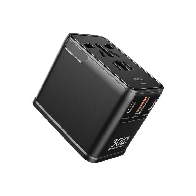 Cargador de viaje universal de tres puertos WK WP-U71 de 30 W con GaN