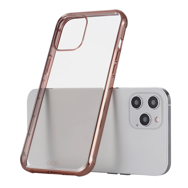 Estuche protector a prueba de golpes GEBEI Plating TPU, For iPhone 12 mini, For iPhone 12 / 12 Pro, For iPhone 12 Pro Max