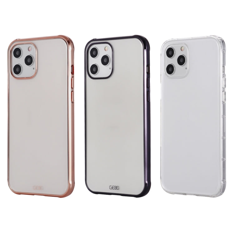 Estuche protector a prueba de golpes GEBEI Plating TPU, For iPhone 12 mini, For iPhone 12 / 12 Pro, For iPhone 12 Pro Max