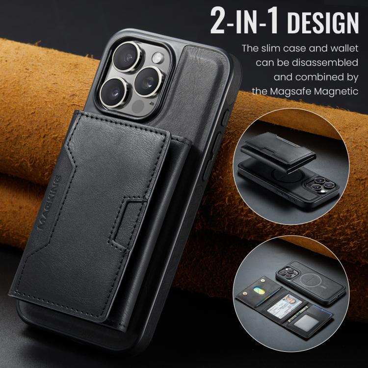 Funda desmontable para teléfono MagSafe RFID de la serie K4 de MAGKING, For iPhone 15 Pro Max, For iPhone 15 Pro, For iPhone 15 Plus, For iPhone 15, For iPhone 14 Plus, For iPhone 14, For iPhone 14 Pro, For iPhone 14 Pro Max