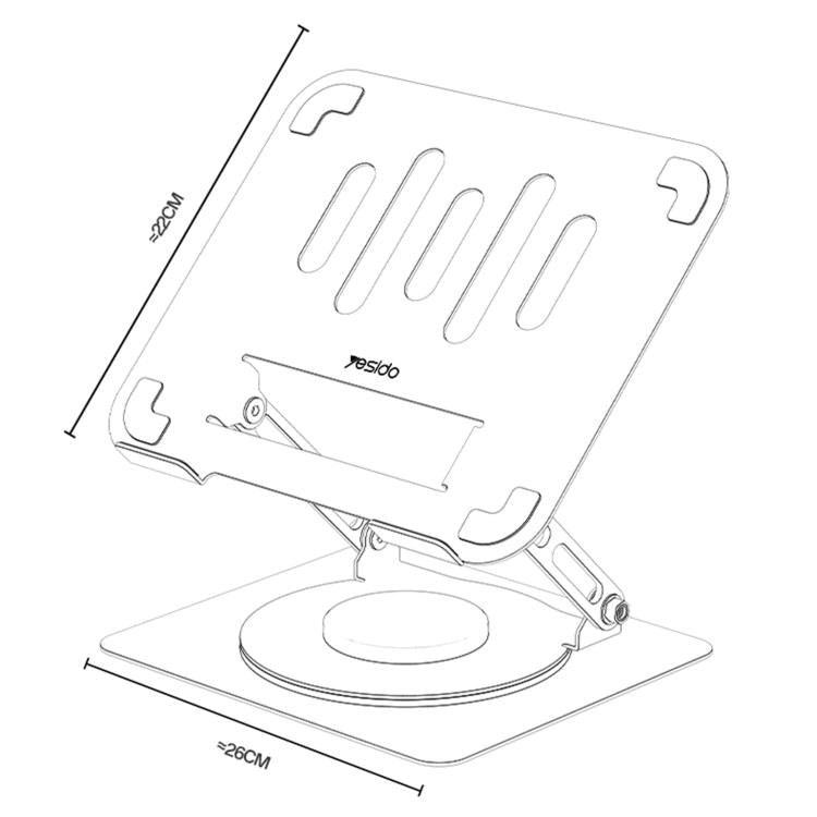 Soporte para portátil Yesido LP08 Infinite Hover de 360 grados