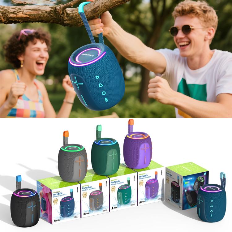 Altavoz Bluetooth mini HOPESTAR P90 mini de 15 W para exteriores, resistente al agua IPX6.