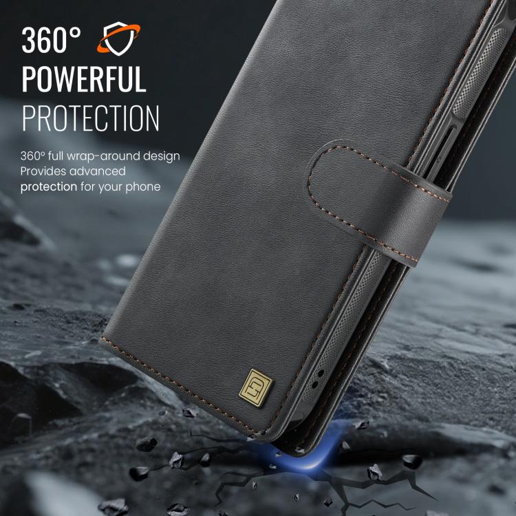 Funda magnética para teléfono AutSpace A05 2 en 1 con textura de piel de becerro retro y MagSafe, For iPhone 17e / 16e, For iPhone 17 Pro Max, For iPhone 17 Pro, For iPhone 17, For iPhone Air, For iPhone 16 Pro Max, For iPhone 16 Pro, For iPhone 16 Plu...