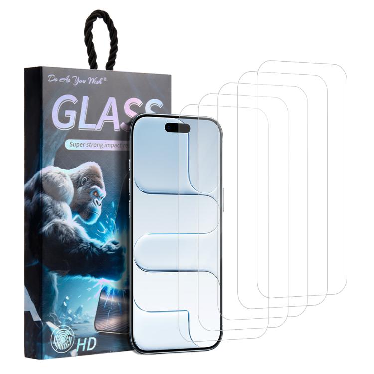 5 unidades/paquete de protector de pantalla de vidrio templado HD "Haz lo que quieras", For iPhone 17e / 16e, For iPhone 17 Pro Max, For iPhone 17 Pro, For iPhone 17, For iPhone Air, For iPhone 16 Pro Max, For iPhone 16 Pro, For iPhone 16 Plus         ...