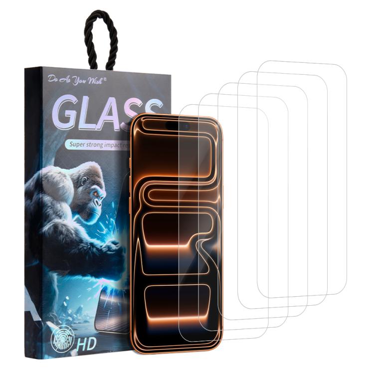 5 unidades/paquete de protector de pantalla de vidrio templado HD "Haz lo que quieras", For iPhone 17e / 16e, For iPhone 17 Pro Max, For iPhone 17 Pro, For iPhone 17, For iPhone Air, For iPhone 16 Pro Max, For iPhone 16 Pro, For iPhone 16 Plus         ...