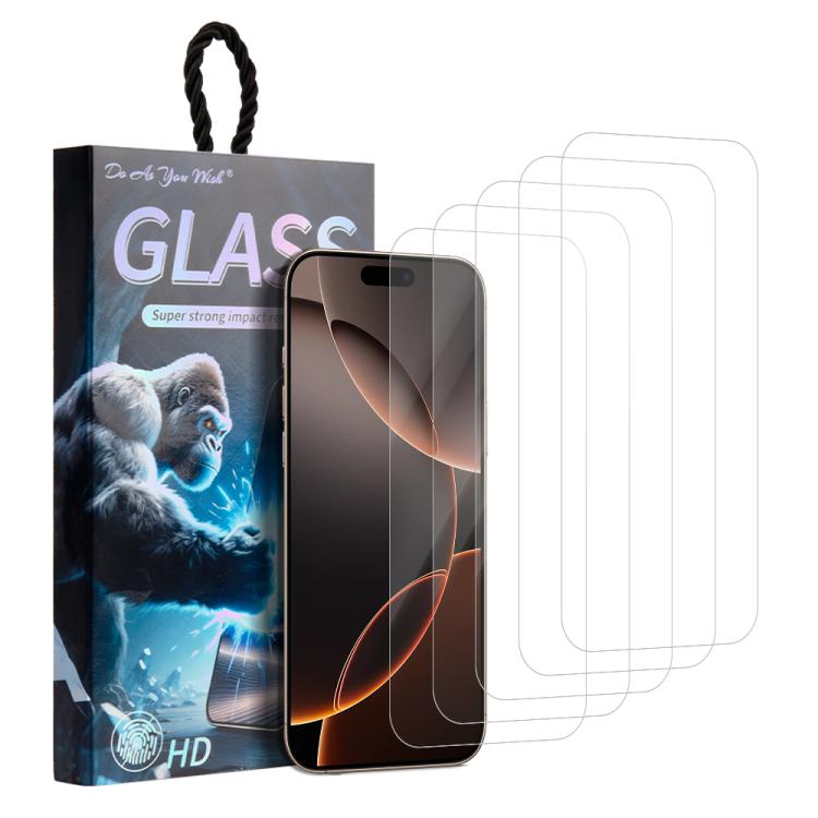 5 unidades/paquete de protector de pantalla de vidrio templado HD "Haz lo que quieras", For iPhone 17e / 16e, For iPhone 17 Pro Max, For iPhone 17 Pro, For iPhone 17, For iPhone Air, For iPhone 16 Pro Max, For iPhone 16 Pro, For iPhone 16 Plus         ...