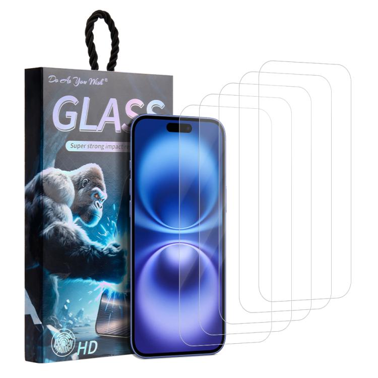 5 unidades/paquete de protector de pantalla de vidrio templado HD "Haz lo que quieras", For iPhone 17e / 16e, For iPhone 17 Pro Max, For iPhone 17 Pro, For iPhone 17, For iPhone Air, For iPhone 16 Pro Max, For iPhone 16 Pro, For iPhone 16 Plus         ...