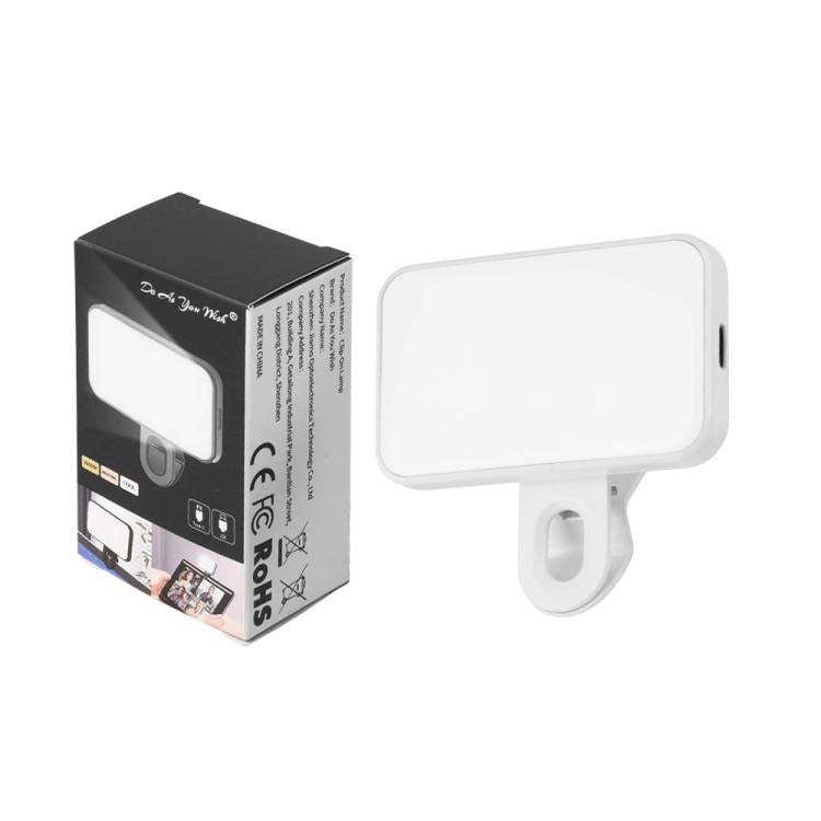 Mini foco de relleno portátil con clip, 200mAh
