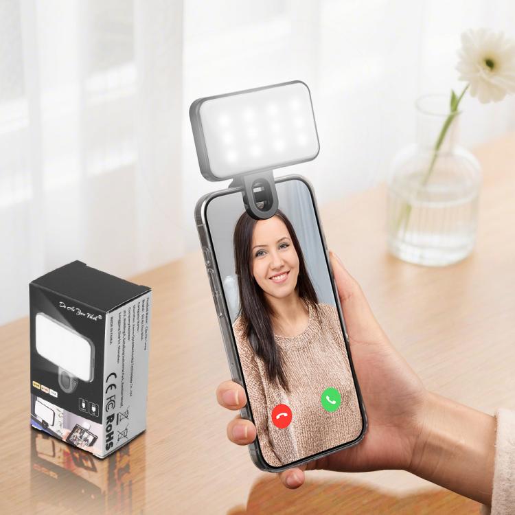 Mini foco de relleno portátil con clip, 200mAh