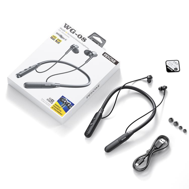 Auriculares inalámbricos Bluetooth con banda para el cuello WK WG-08 Nnjoy, WG-08 (Beige), WG-08 (Black)