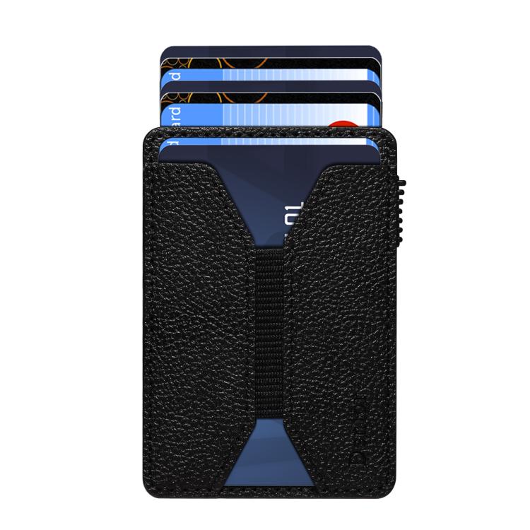 Cartera Denior V24 con textura de lichi y MagSafe, tarjetero de piel sintética., V24