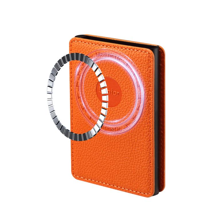Cartera Denior V24 con textura de lichi y MagSafe, tarjetero de piel sintética., V24