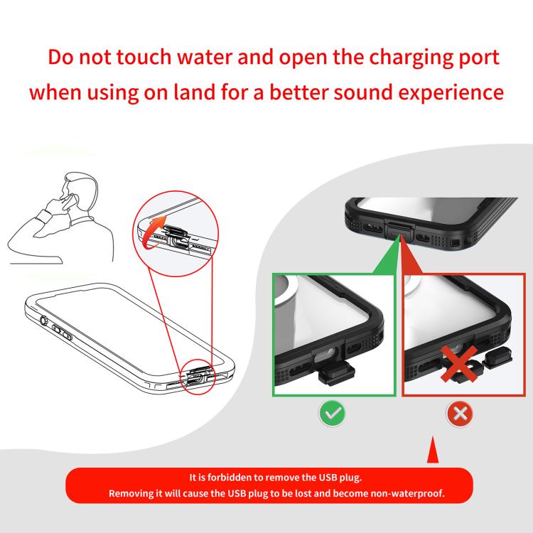 Funda para teléfono RedPepper con certificación IP68, resistente al agua y con triple protección MagSafe., For iPhone 17 Pro Max, For iPhone 17 Pro, For iPhone Air