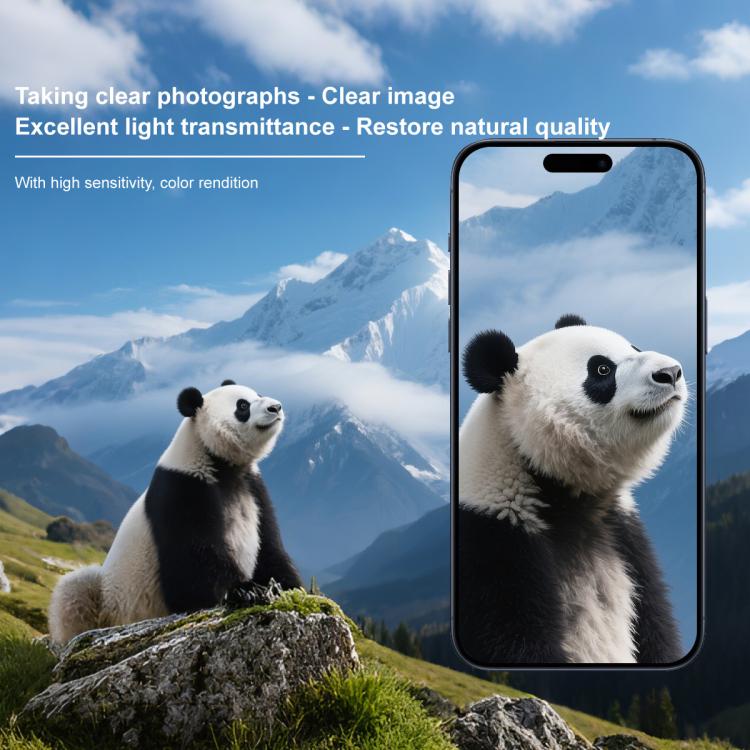 Película para lentes imak Magic Style, que imita la apariencia del iP17 Pro Max., For iPhone 15 Pro Max/16 Pro Max