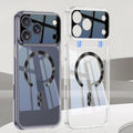 Funda magnética transparente GKK Phantom con diseño de CD y MagSafe, For iPhone 17 Pro Max, For iPhone 17 Pro