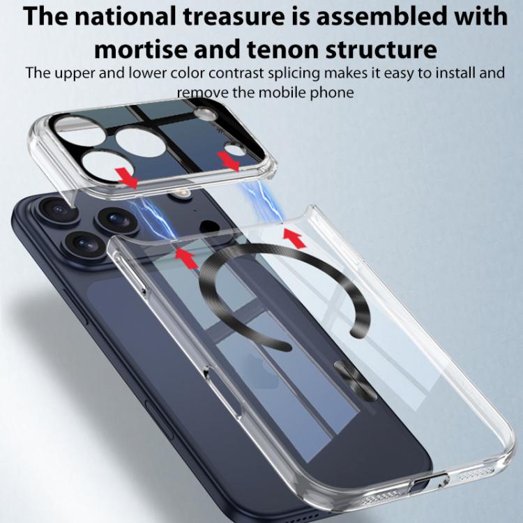 Funda magnética transparente GKK Phantom con diseño de CD y MagSafe, For iPhone 17 Pro Max, For iPhone 17 Pro