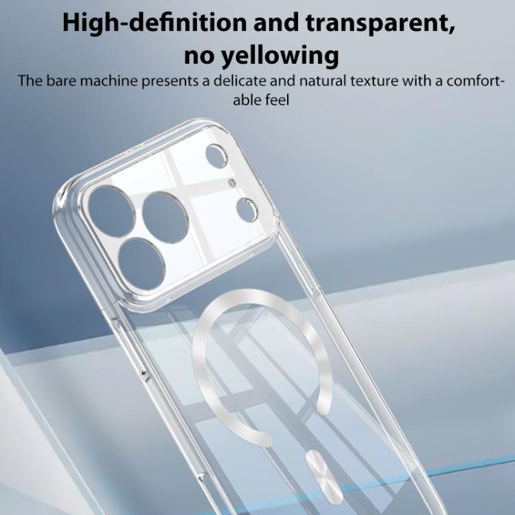 Funda magnética transparente GKK Phantom con diseño de CD y MagSafe, For iPhone 17 Pro Max, For iPhone 17 Pro