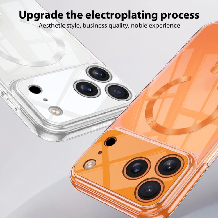 Funda magnética transparente GKK Phantom con diseño de CD y MagSafe, For iPhone 17 Pro Max, For iPhone 17 Pro