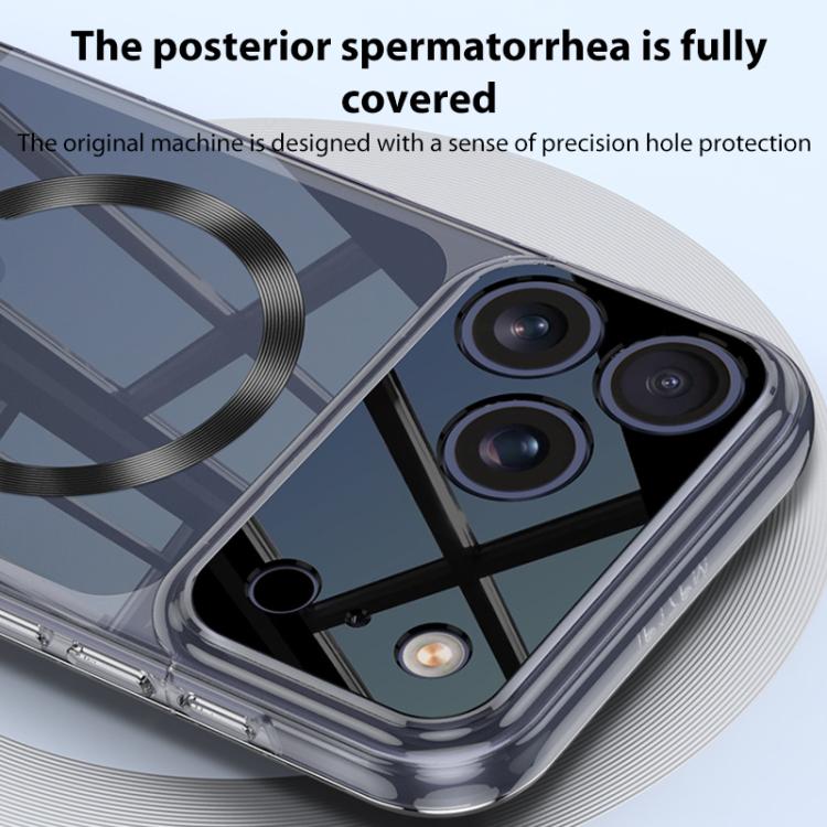 Funda magnética transparente GKK Phantom con diseño de CD y MagSafe, For iPhone 17 Pro Max, For iPhone 17 Pro